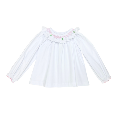 *PRE-ORDER* Zuccini CHRISTMAS TREE SCARLETT Skort Set, White Broadcloth