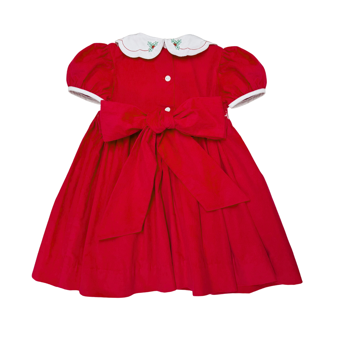*PRE-ORDER* Zuccini HOLLY MARION DRESS, RED CORDUROY