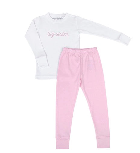 Magnolia Baby Big Sister Embroidered Long Pajamas - Persnickety Shop