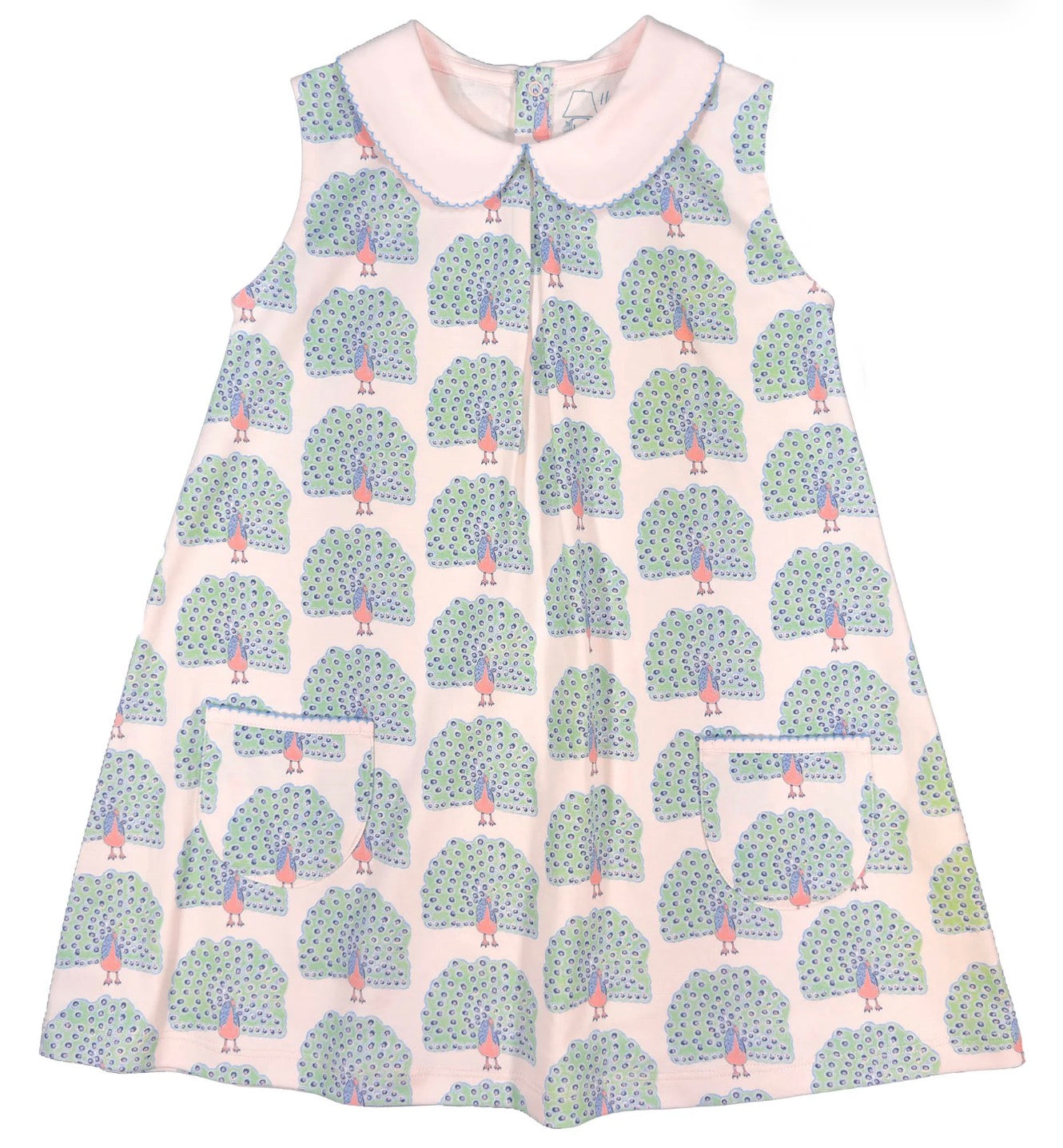 Heyward House Sleeveless Pocket Twirl Dress Pretentious Peacock - Persnickety Shop