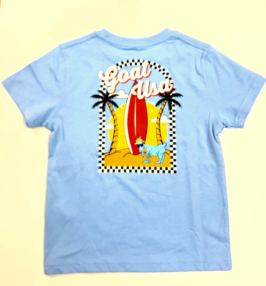 GOAT USA -SURFPALM SURF AND PALM T-Shirt: CAROLINA BLUE - Persnickety Shop
