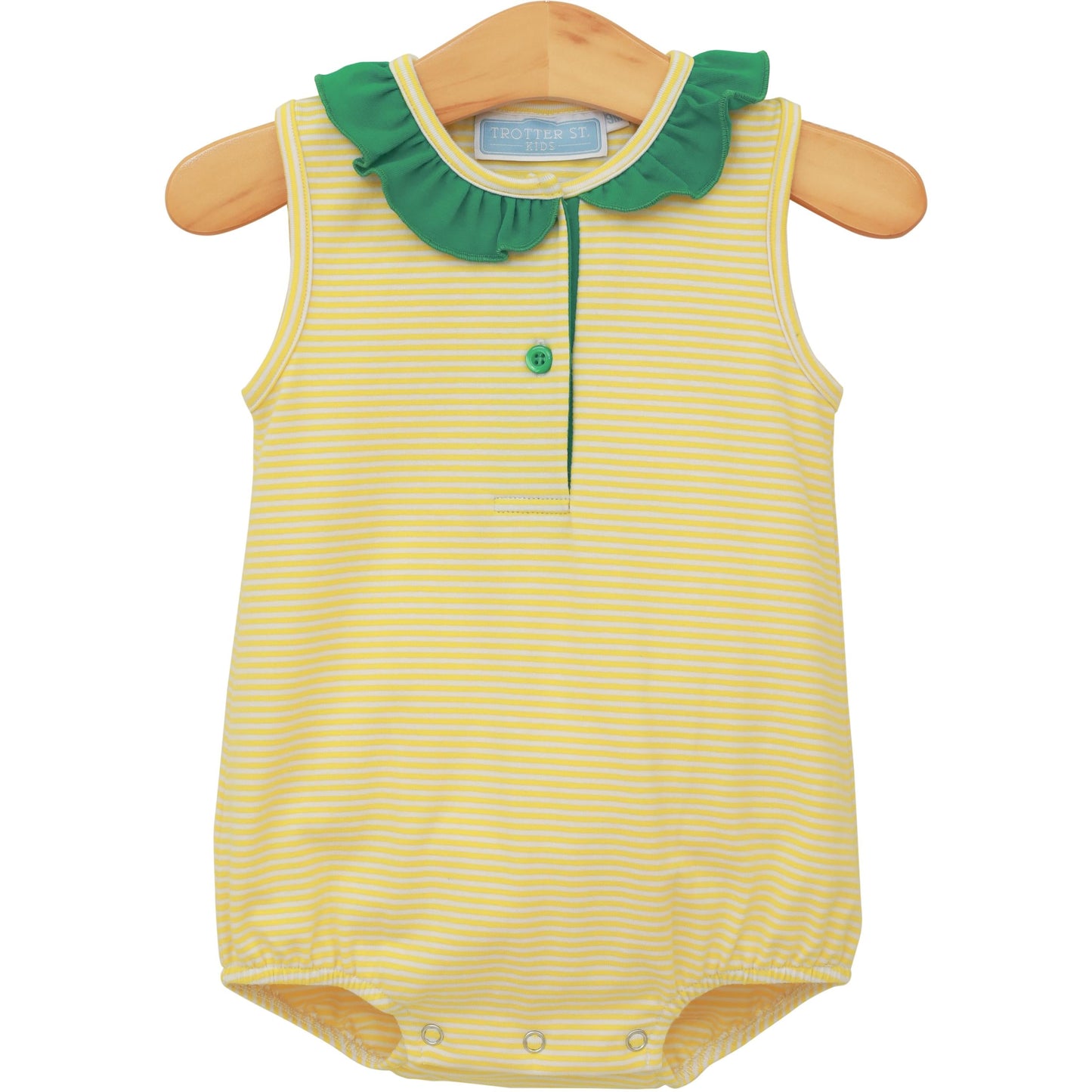 Trotter Street Kids Nora Bubble - Yellow Stripe/Green - Persnickety Shop