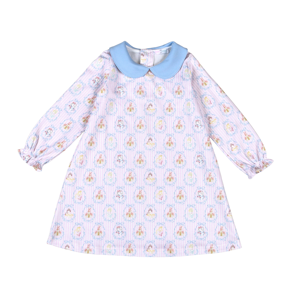 Baby Loren Royal and Charm Pima scallop collar Dress