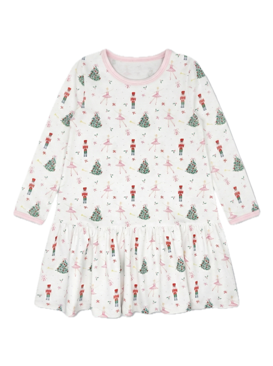 Lullaby Set- Dani Dropwaist Dress Long Sleeve Enchanted Toy Box