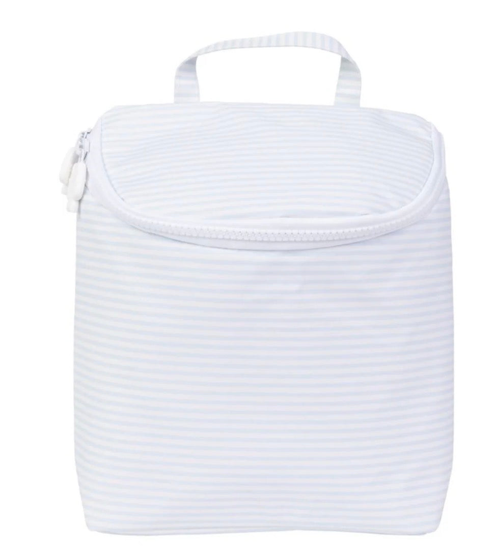 Apple Of My Isla The Bottle Bag in Light Blue Stripe - Persnickety Shop
