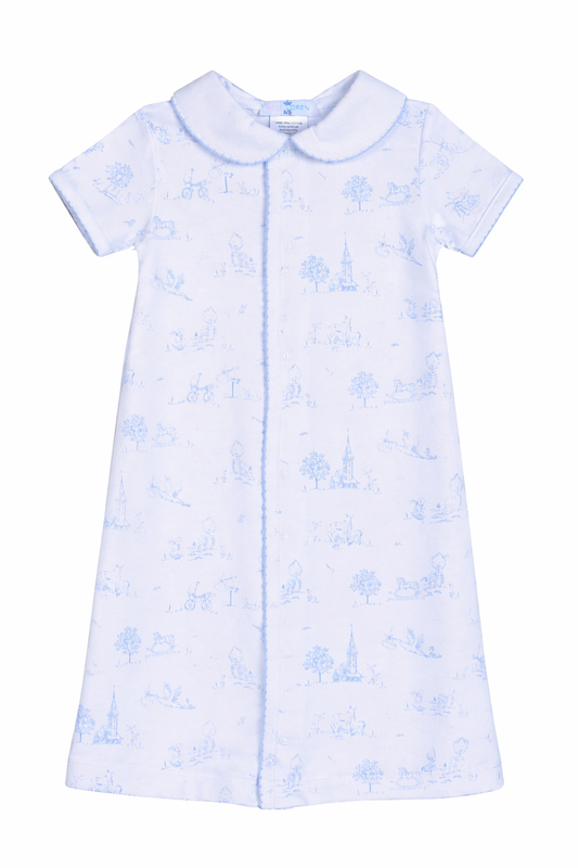 Baby Loren BLUE BABY TOILE PIMA BABY DGOWN (Copy) - Persnickety Shop