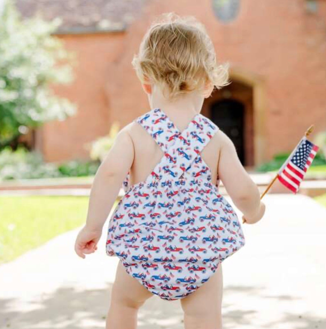 Lila & Hayes Benton Boys' Bubble - Patriotic Jeeps - Persnickety Shop