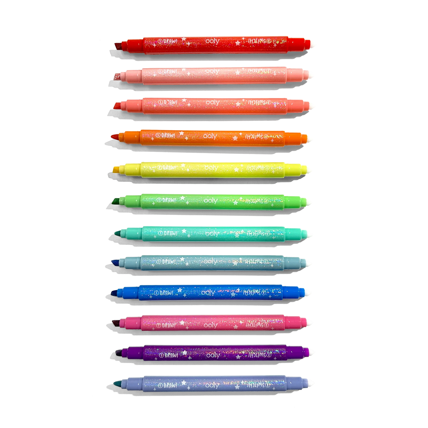 Ooly Switch-Eroo Sparkle Glittery Color Changing Markers - Set of 12 - Persnickety Shop