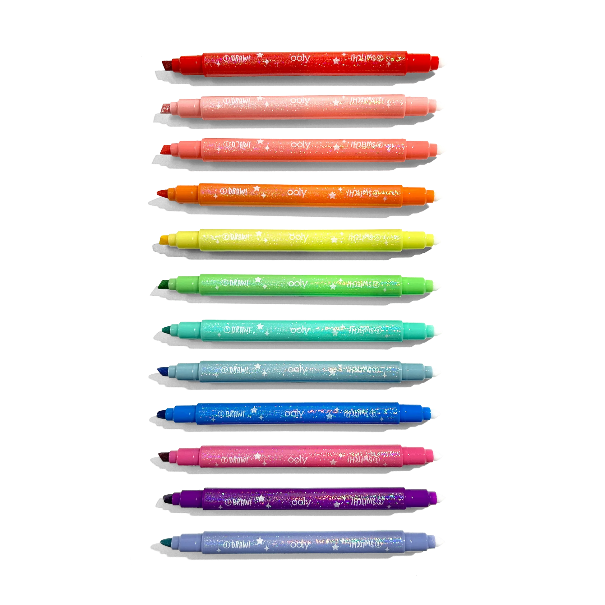 Ooly Switch-Eroo Sparkle Glittery Color Changing Markers - Set of 12 - Persnickety Shop