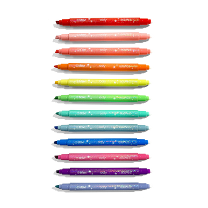 Ooly Switch-Eroo Sparkle Glittery Color Changing Markers - Set of 12 - Persnickety Shop