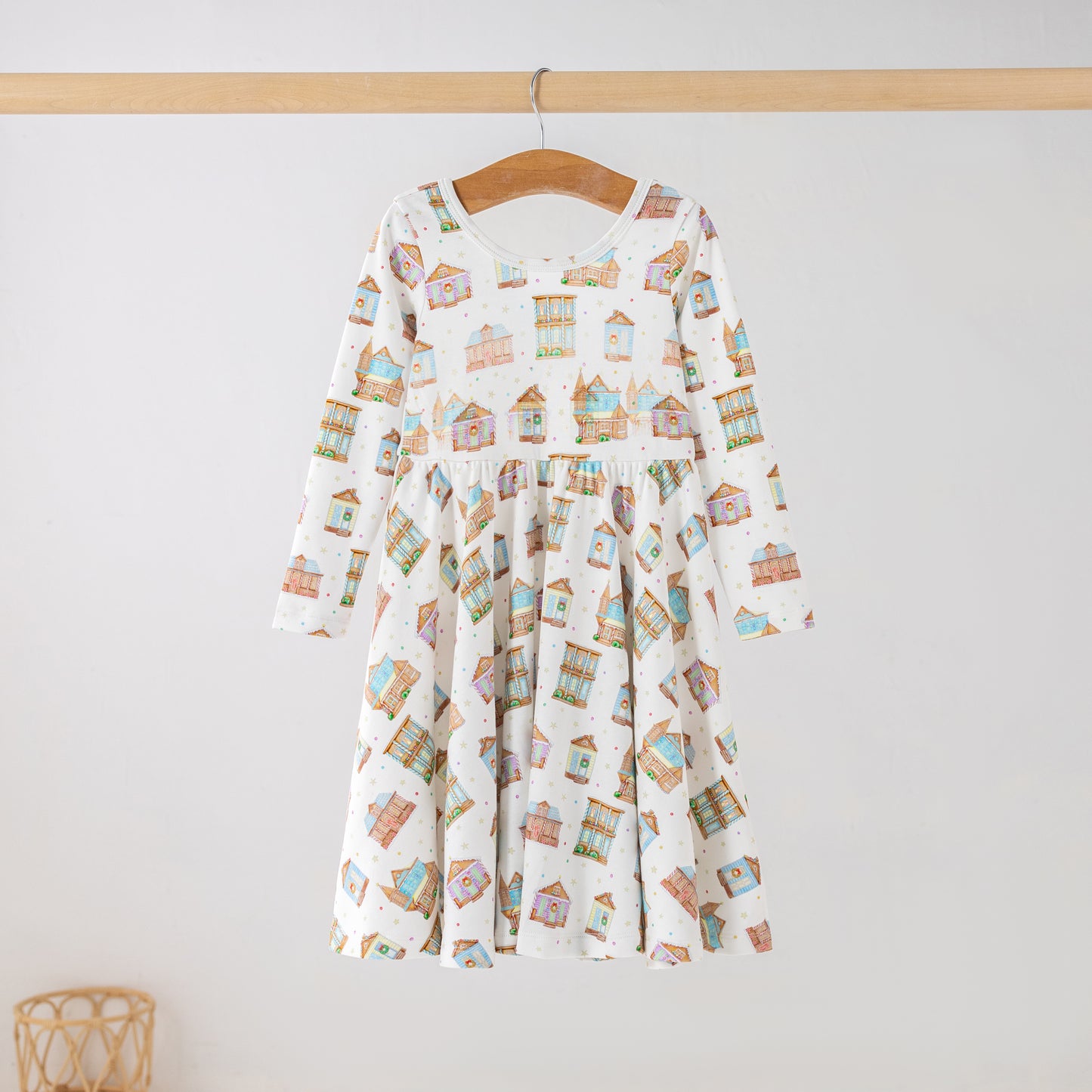 Gingerbread Row Organic Cotton Dress for Kids (Pre-Order Arriving Fall 2026) Nola Tawk
