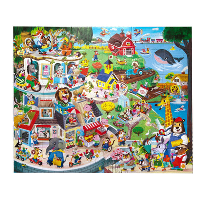 Eeboo Friendly Town 36 Giant Puzzle - Persnickety Shop