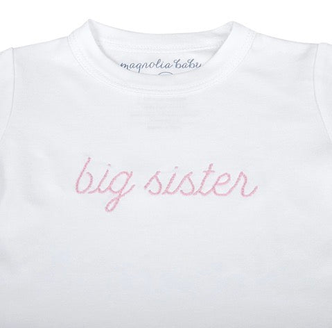 Magnolia Baby Big Sister Embroidered Long Pajamas - Persnickety Shop
