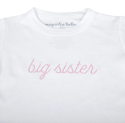 Magnolia Baby Big Sister Embroidered Long Pajamas - Persnickety Shop