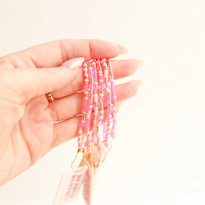 Beaded Blondes Hot Pink Sprinkle Bracelet 6.75 inch