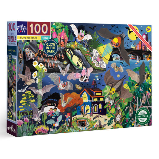 Eeboo Love of Bats 100 Piece Puzzle - Persnickety Shop