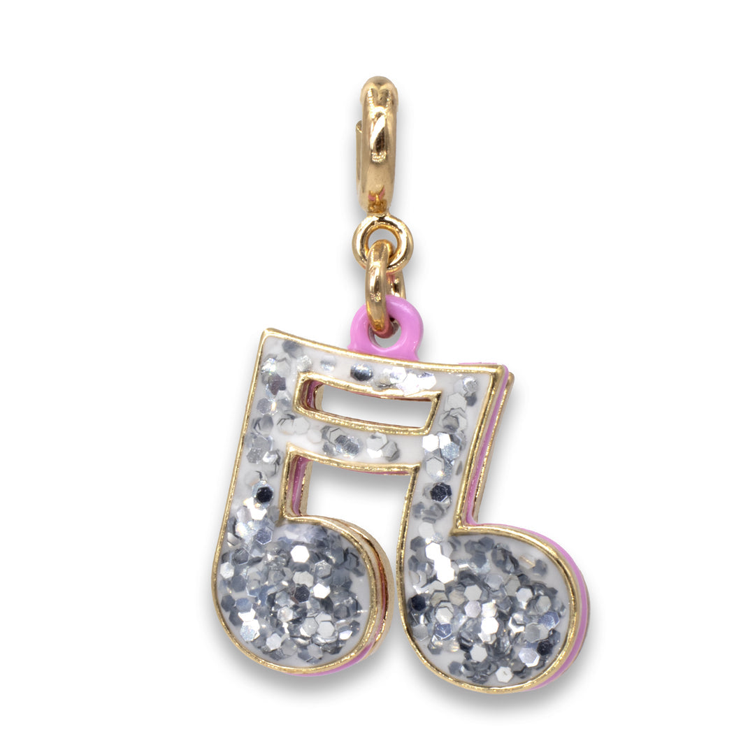 Gold Glitter Music Note Charm - Persnickety Shop