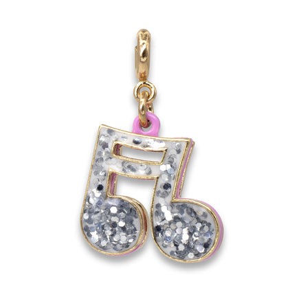Gold Glitter Music Note Charm - Persnickety Shop