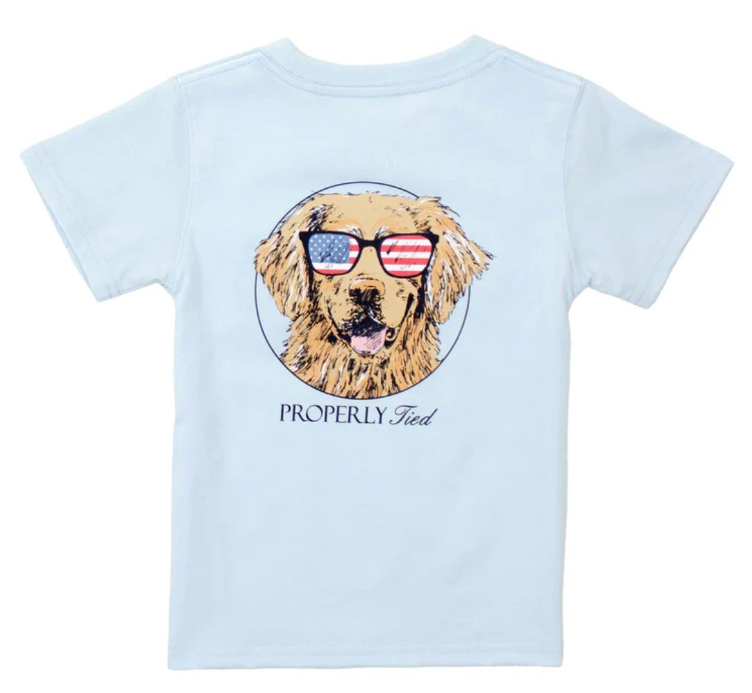 Properly Tied Boys Patriot Dog SS - Persnickety Shop
