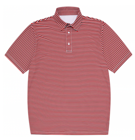 Meripex Gamecock Garnet Stripe Performance Polo - Persnickety Shop
