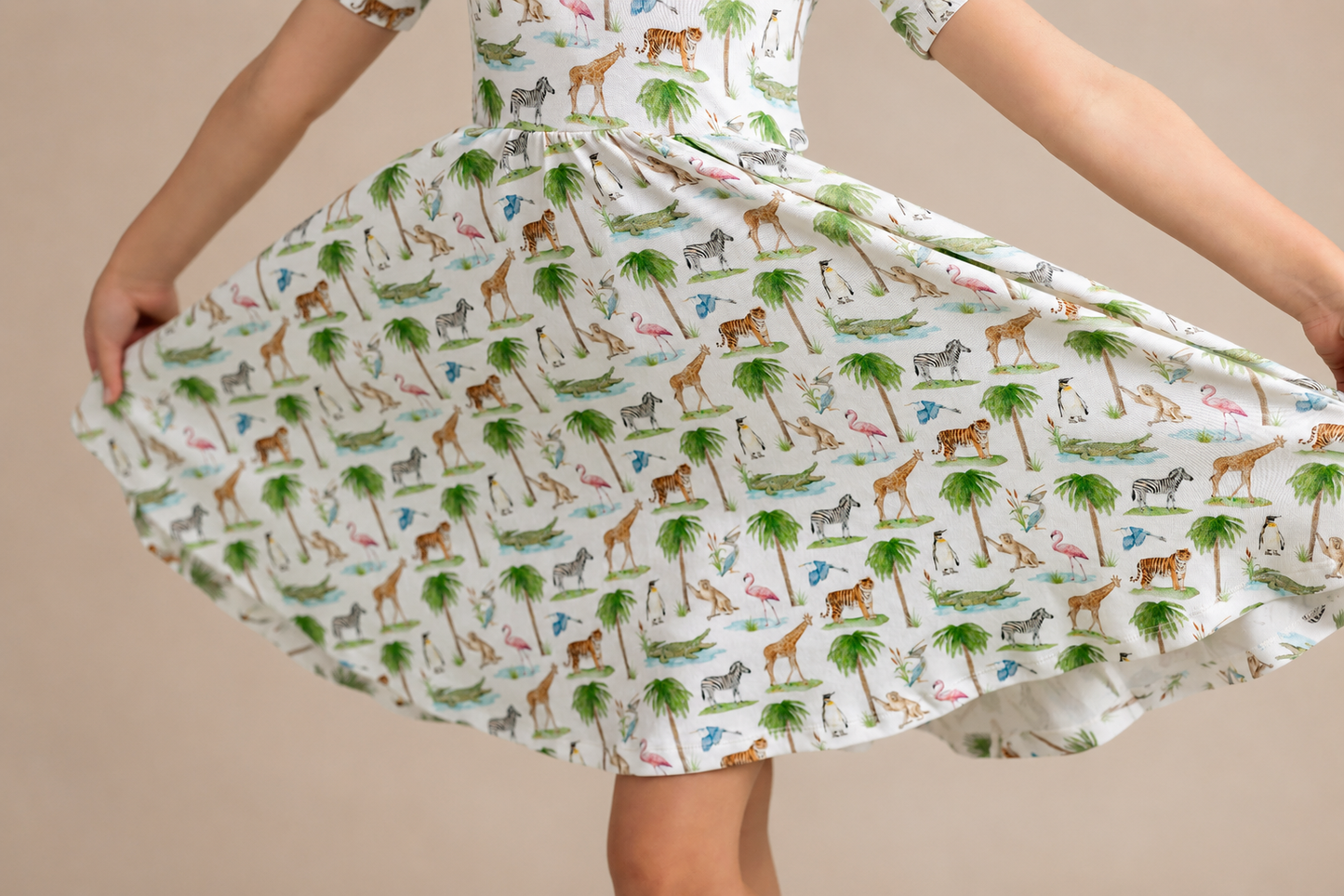 Go Wild Organic Cotton Dress for Kids (Pre-Order Arriving Fall 2026) Nola Tawk