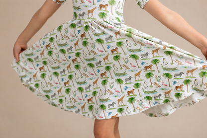 Go Wild Organic Cotton Dress for Kids (Pre-Order Arriving Fall 2026) Nola Tawk