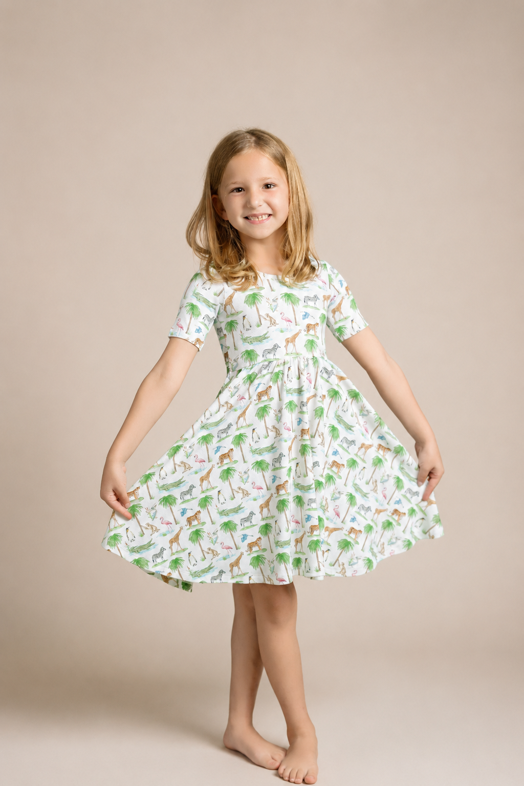 Go Wild Organic Cotton Dress for Kids (Pre-Order Arriving Fall 2026) Nola Tawk