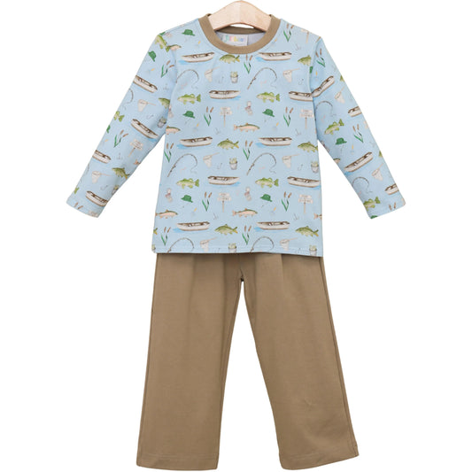 *PRE ORDER* Jellybean by smock candy Hook and Tackle Thomas Pants Set