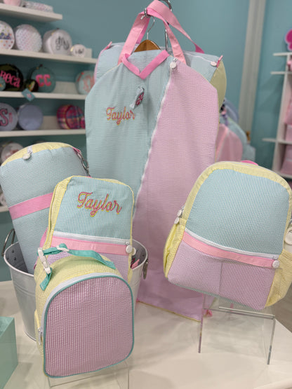 Oh! Mint Mermaid Seersucker Duffel & Traveler - Persnickety Shop