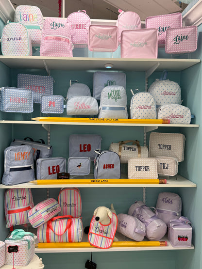 Oh! Mint Preppy Stripes Duffells, Bibs, and Totes - Persnickety Shop