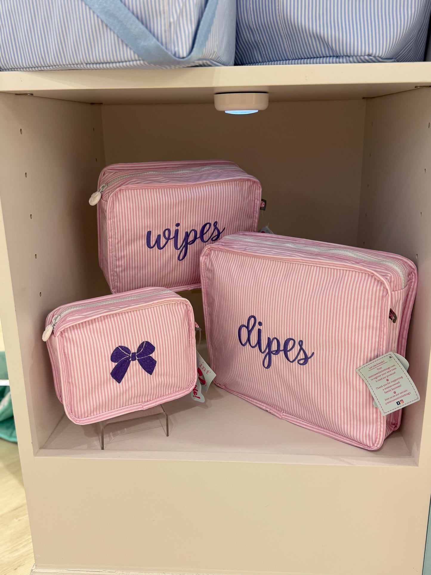 Oh! Mint Preppy Stripes Duffells, Bibs, and Totes - Persnickety Shop