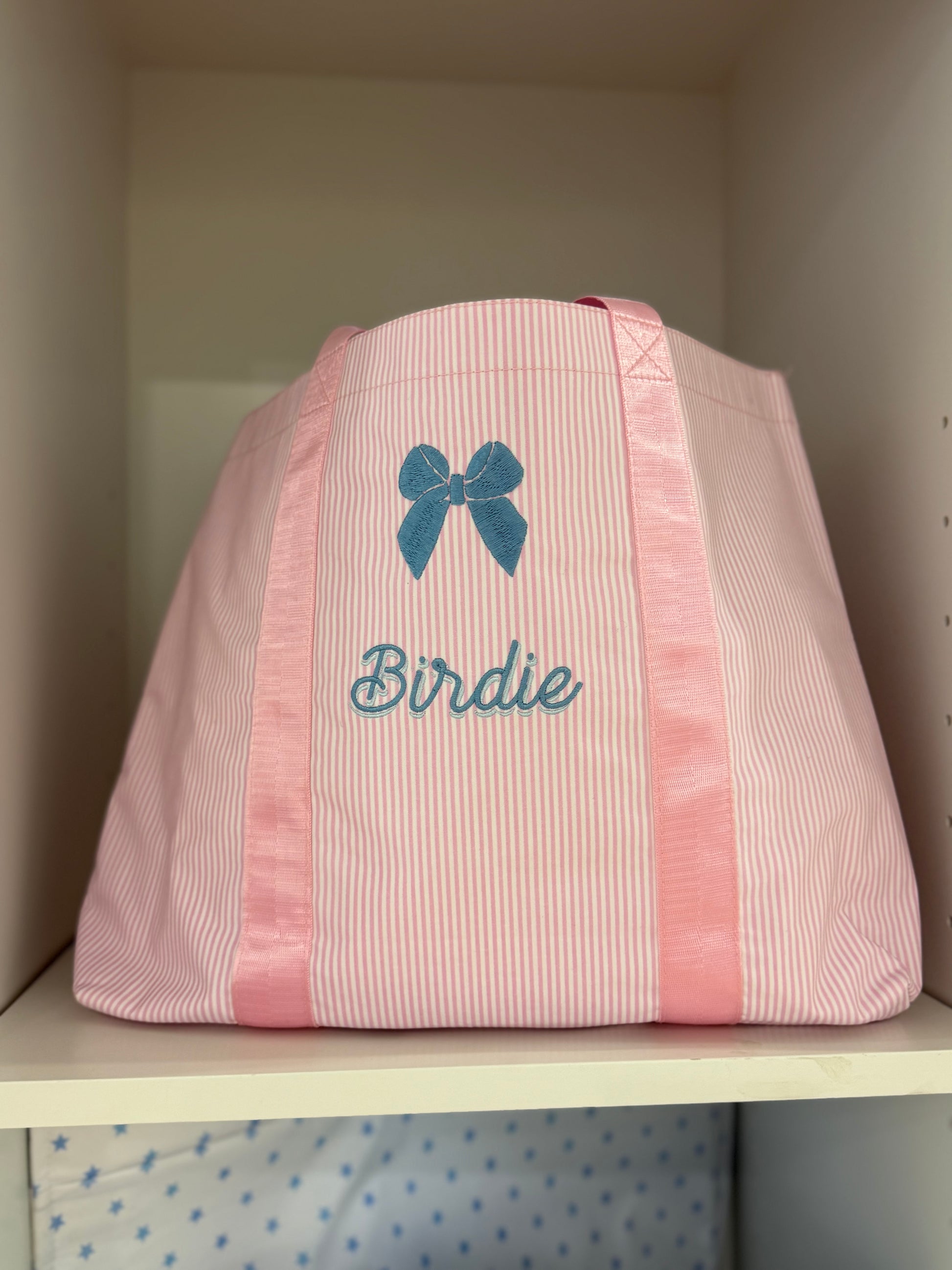 Oh! Mint Preppy Stripes Duffells, Bibs, and Totes - Persnickety Shop