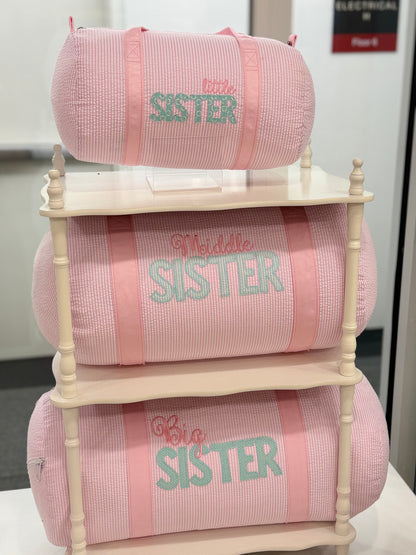 Oh! Mint Mermaid Seersucker Duffel & Traveler - Persnickety Shop