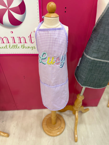 Oh! Mint Skipper Seersucker Art Smock For Kids - Persnickety Shop