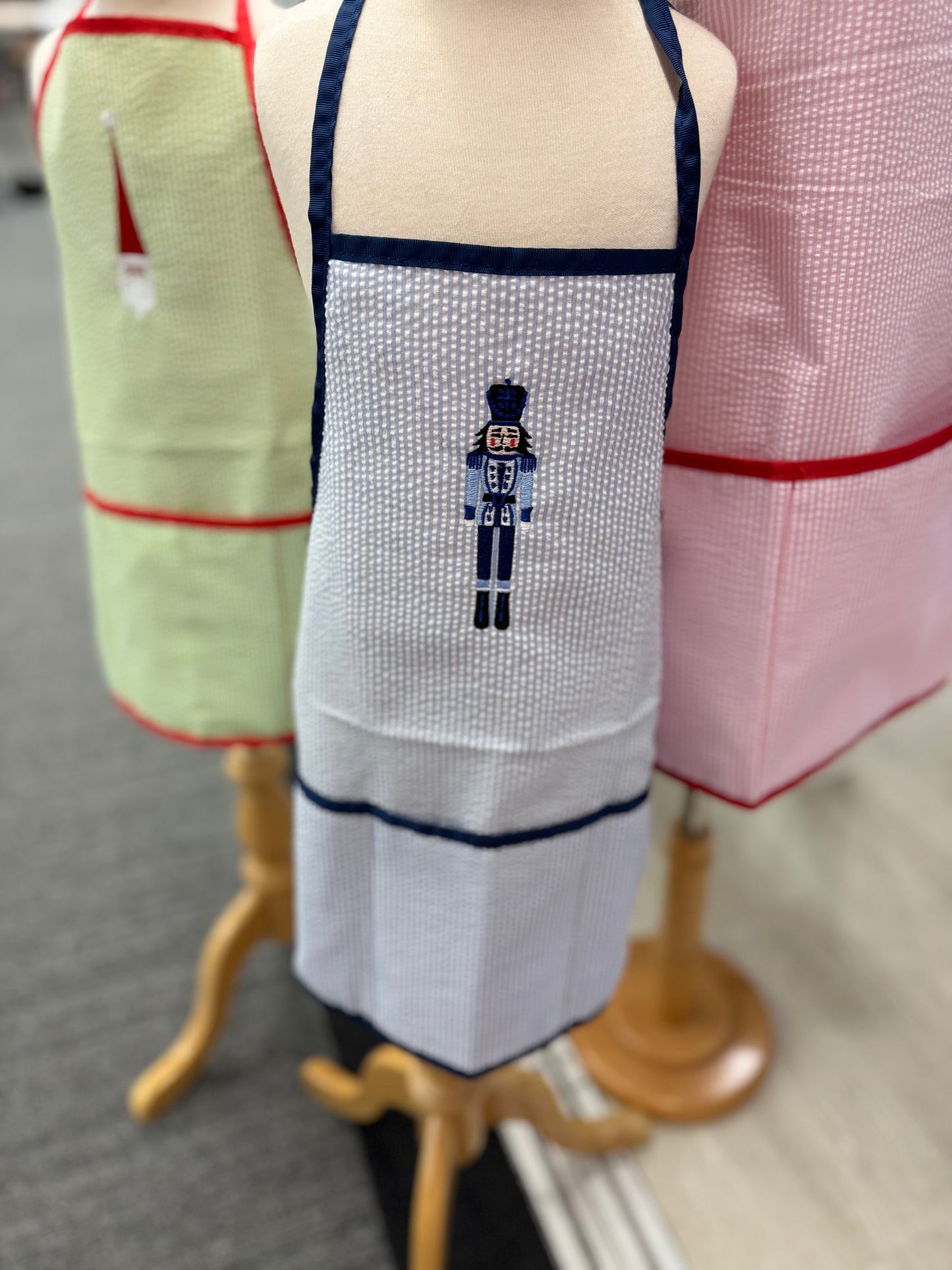 Oh! Mint Skipper Seersucker Art Smock For Kids - Persnickety Shop