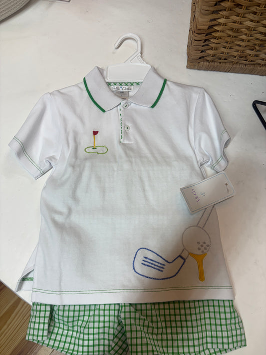 PETIT AMI Shirt & Shorts Set with Golf Applique