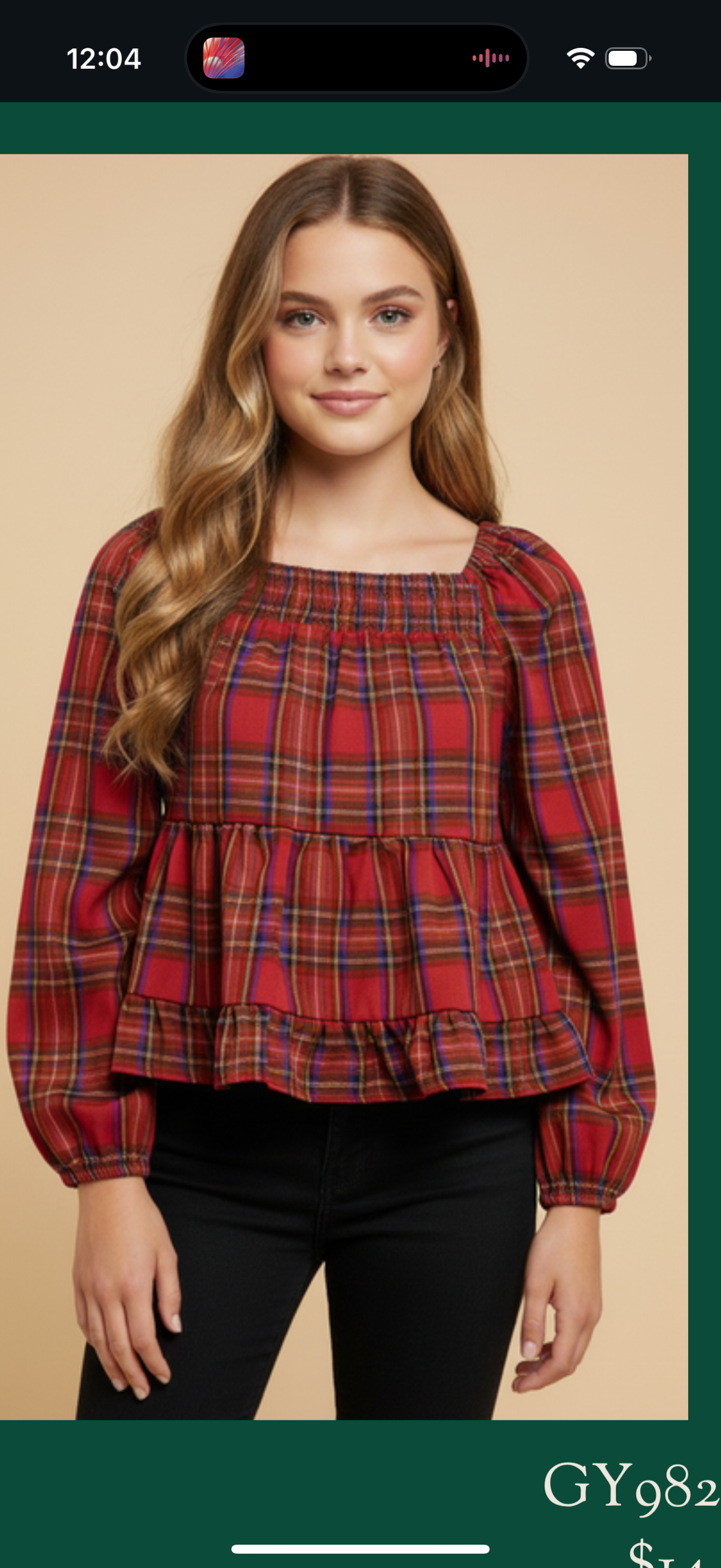 Hayden Holiday Plaid Smocked Peplum Top – Tween Girls - Persnickety Shop