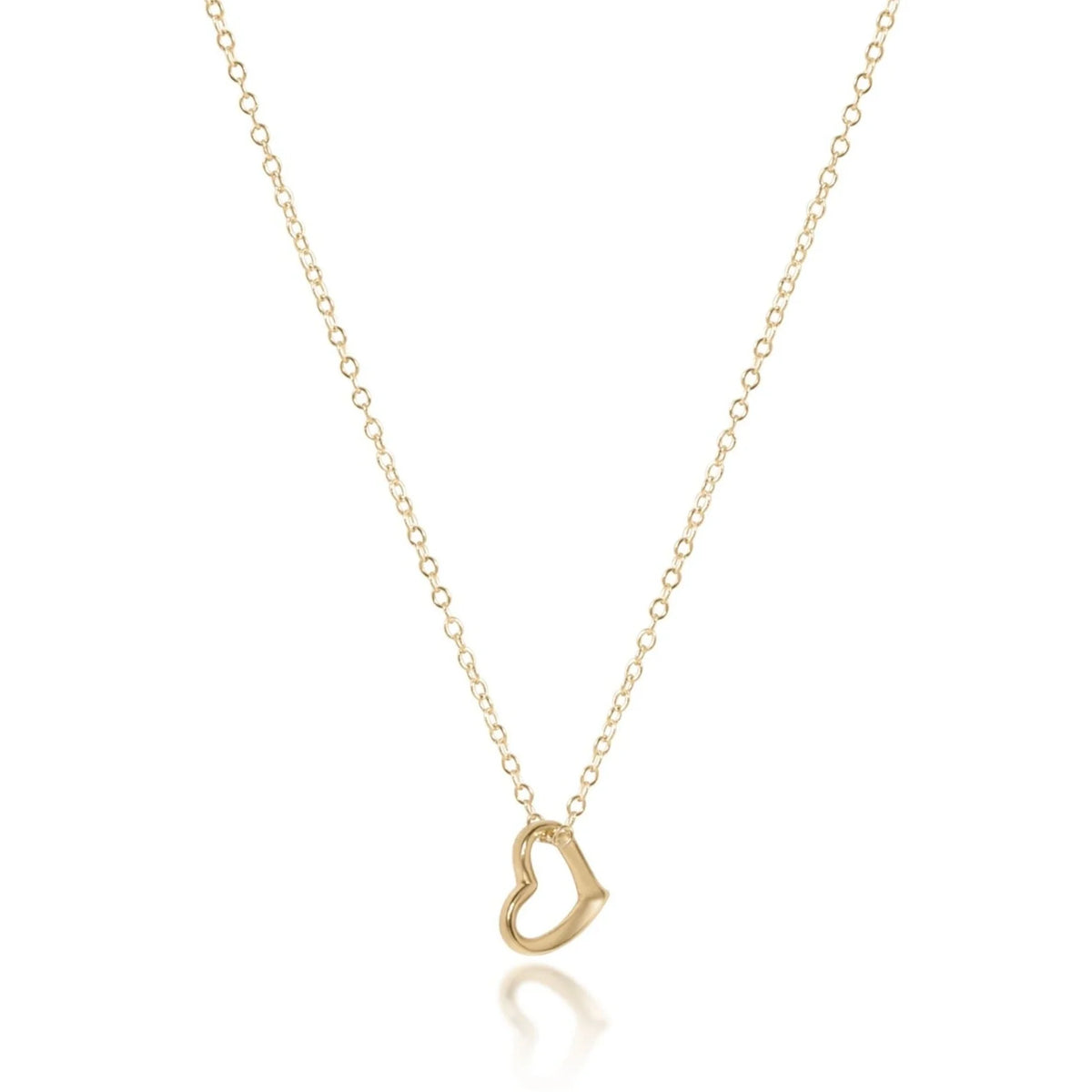 Enewton egirl 14" necklace gold - love small gold charm