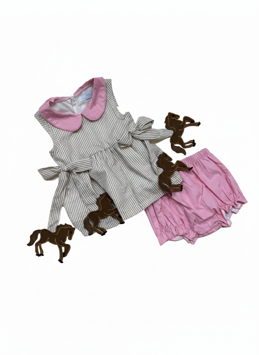 City Beautiful Horse Side Tag Bloomer Set - Persnickety Shop