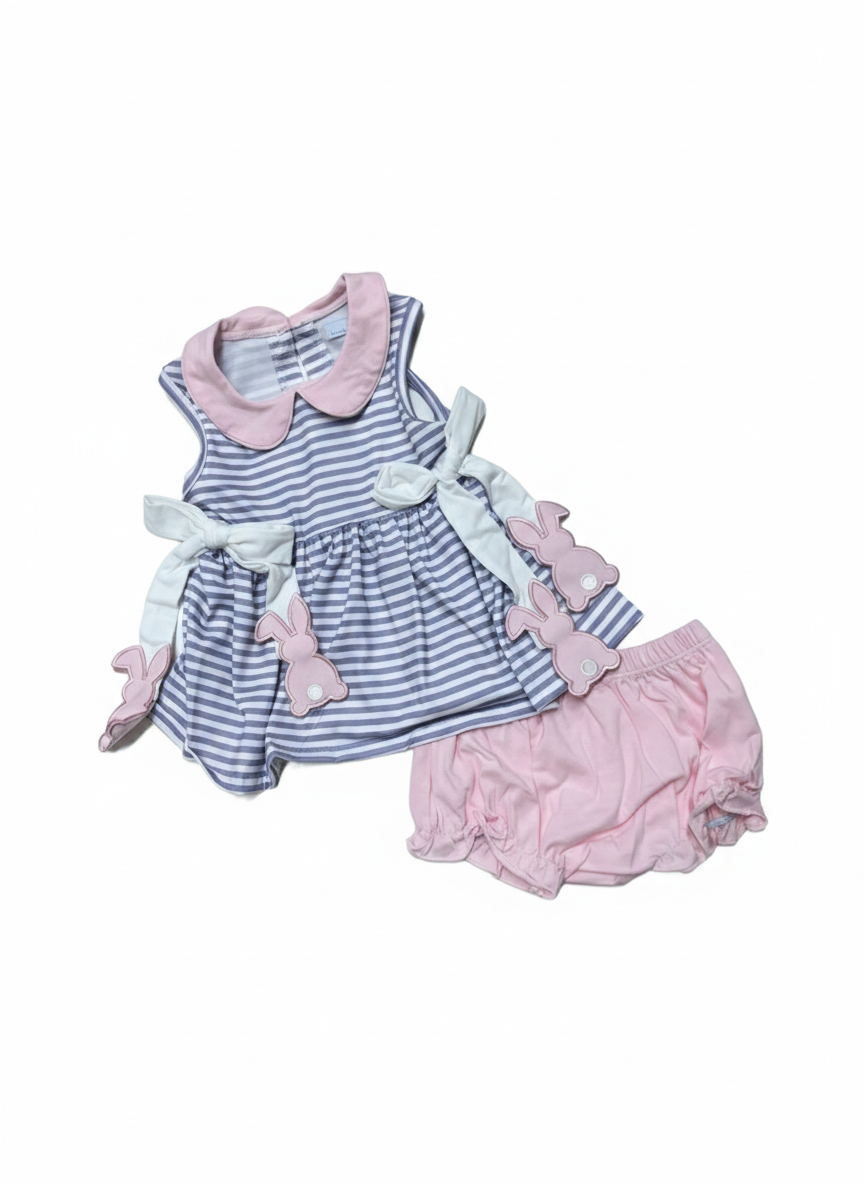 City Beautiful Easter Bunny Side Tag Bloomer Set - Persnickety Shop