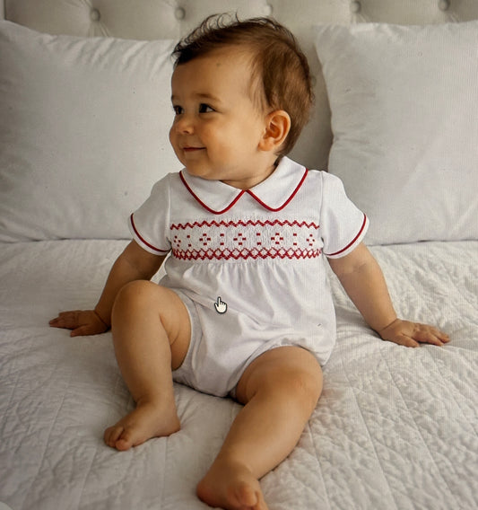 Magnolia Baby Henry Smocked Short Sleeve Bubble