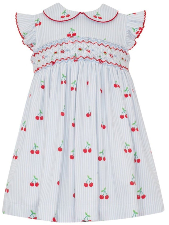 Petit Bebe CHERRY PRINT COLLARED DRESS - Persnickety Shop