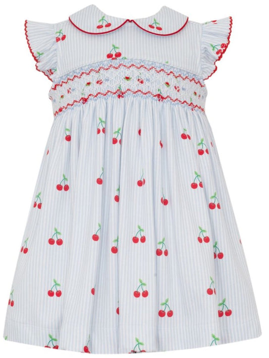 Petit Bebe CHERRY PRINT COLLARED DRESS - Persnickety Shop