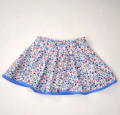 Floral and Ruffle Puff Sleeve Top Skirt Set - Color Works - Persnickety Shop