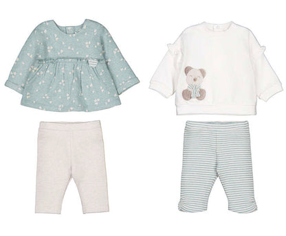 Mayoral Baby Minera Teddy Bear & Heart 2-Piece Leggings Set