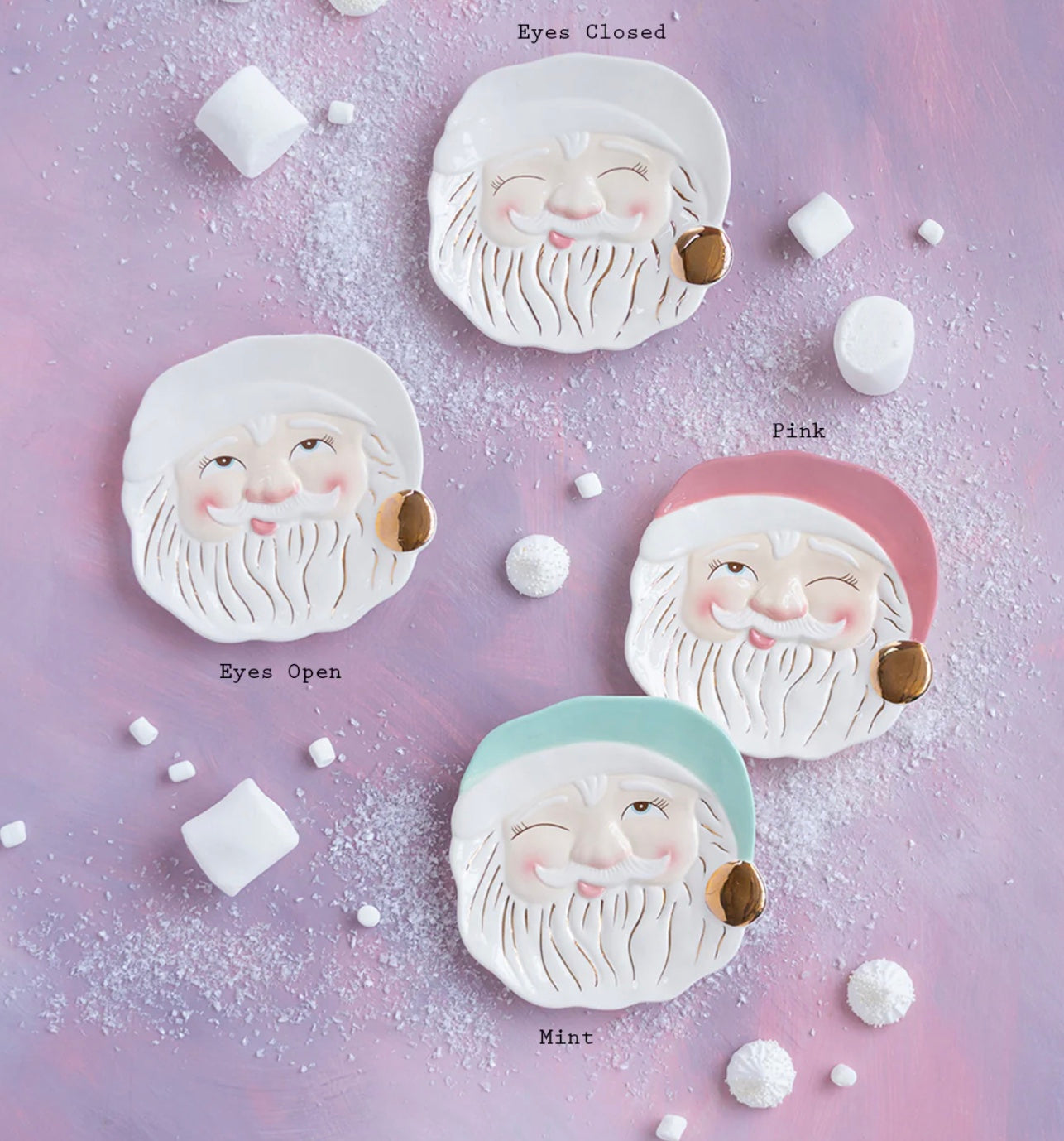 PAPA NOEL COOKIE PLATE, WHITE - Persnickety Shop