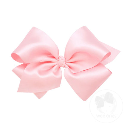 Wee Ones French Satin Girls Hair Bow (Knot Wrap) King and Medium - Persnickety Shop