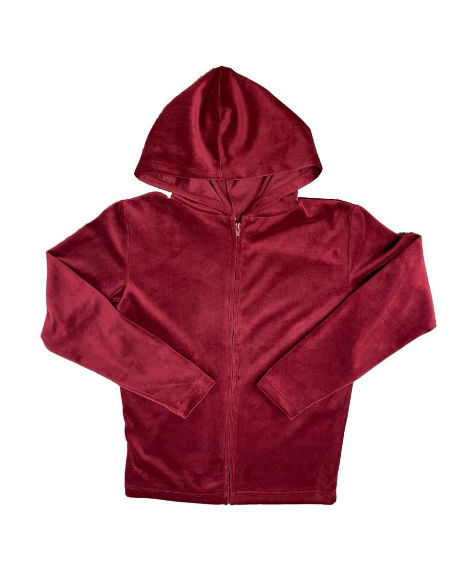 Suzette Garnet Red Velvet Jacket | TWEEN SIZING - Persnickety Shop