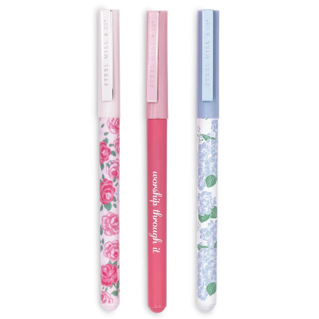 PEN SET OF 3, FAITH AND FLORALS - Persnickety Shop