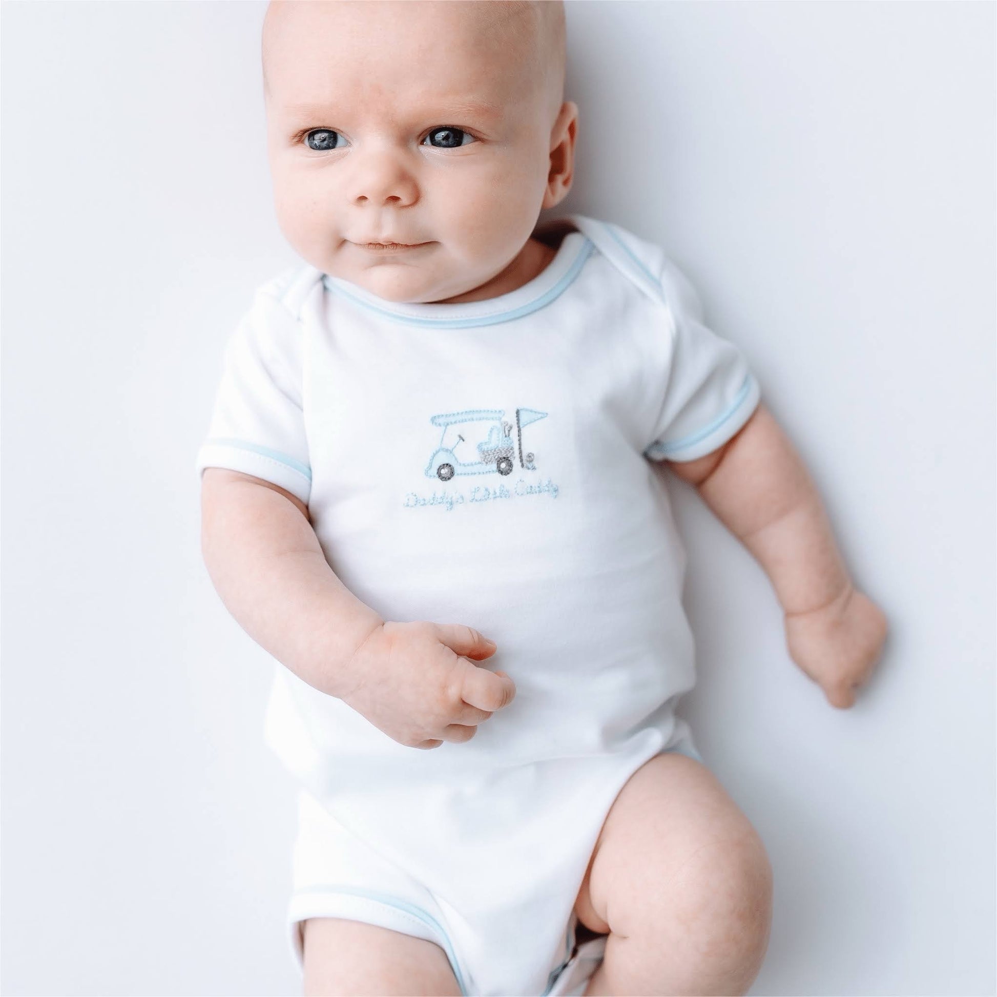 MAGNOLIA BABY Little Golfer Bodysuit Light Blue - Persnickety Shop